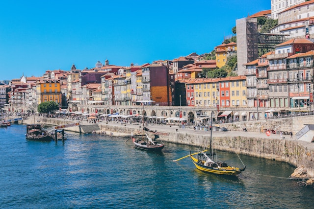 Vista sobre o Porto, Rio Douro e Ponte Luiz.
